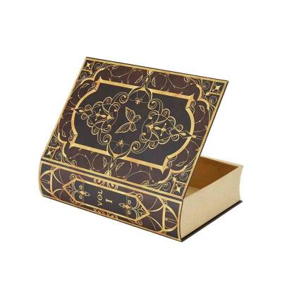 China Custom Vintage Magnetic Closure Gift Box Packaging Rigid Paper False Book Box for sale