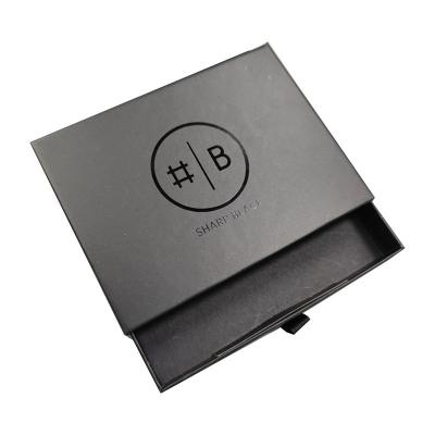 China Fancy Magnet Box Hard Flat Luxury Folding Storage Black Gift Box with Customer's Logo for sale