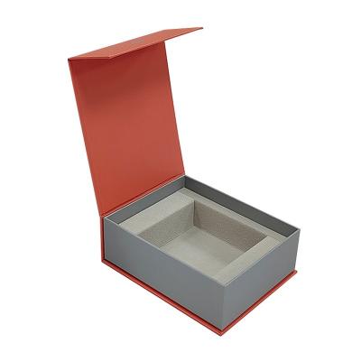 China Handmade Custom Size Magnetic Book Shape Paper Rigid Gift Box For Watch Belt Packaging for sale