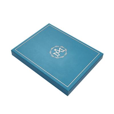 China Own Logo Cardboard Removable Lid 2 Piece Rigid Boxes Custom Thin Packaging Box With Logo For T Shirt Clothing for sale