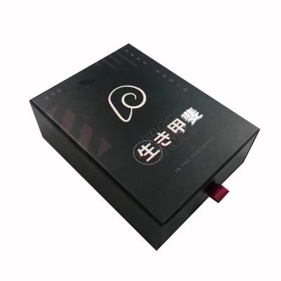 中国 Customize Slid Drawer Paper Box Packaging Gift Box Package Factory Wholesale Black Gift Box With EVA Insert 販売のため