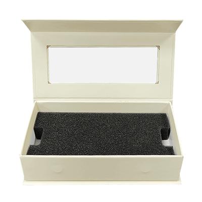 China Customized Square Magnetic Closure Lid Gift Cosmetic Personalized False Eyelashes Packaging Paper Box With Transparent Window zu verkaufen