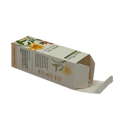 China Custom Print Cosmetic Body Oil Coated Paper Craft Boxes Folding Carton Box for sale