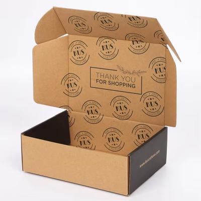 China Packaging Custom Design Kraft Paper Corrugated Box Mail Packaging Boxes for sale