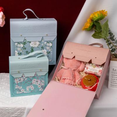 China Custom High End Gepersonaliseerd Design Herbruikbare Papier Koffer Geschenkdoos Voor Kinderen Te koop