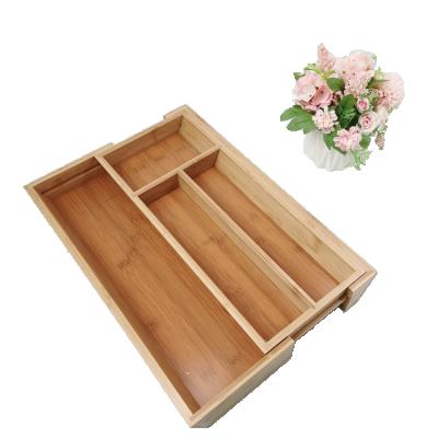 China Sustainable New Design Kitchen Accessories Organizer For Drawer, Bamboo Cabinet Organizer for sale