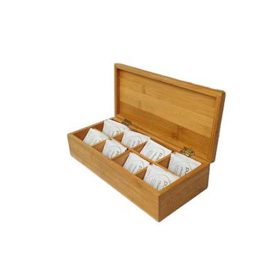 China Multifunctional Custom Personalized Bamboo Tea Box With Cover Bamboo Lid for sale