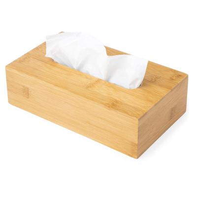 China Modern High Quality Tissue Box Rectangle Tissue Paper Box Mid Century Tissue Napkin Rack Bamboo Wooden Holder For Home for sale