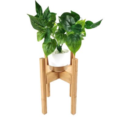 China Amazon Hot Selling Modern Plant Display Organizer Mid Century Bamboo Flower Plant Pot Holder Foldable Stand For Home Decoration for sale