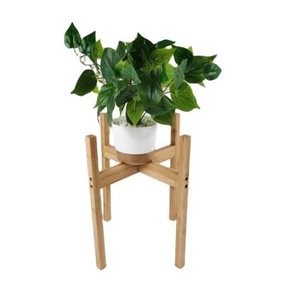 China Modern Expanding Plant Pot Rack Flower Plant Supply Plant Rack Display Bamboo Organizer For Home Patio for sale