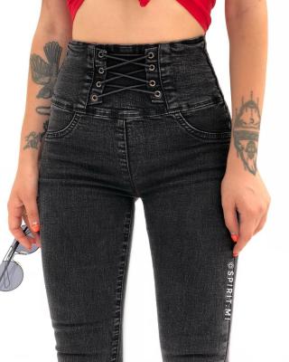 China High Waist QUICK DRY Denim Streetwear Women Black Jeans Pencil Pants Female Slim Casual Fashion Skinny Jeans 2021 for sale