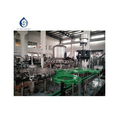 China Automatic 3000bph food glass bottle tube can water plant filling machine for carbonated drink for sale