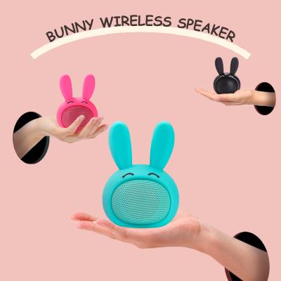 China Mini Wireless Speaker TWS Bunny Portable Audio Player Outdoor CE Plastic Speaker Mini Computer Home Theater for sale