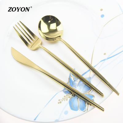 China Hotel Disposable Custom Wedding Rose Gold Flatware for sale