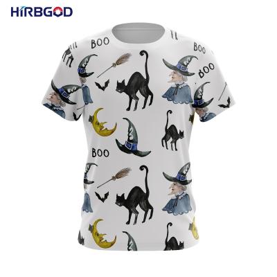 China HIRBGOD TYZ1208-29 Halloween Anti-Shrink 2021 Popular White Cycle T-Shirts Plus Size Short Sleeve T-Shirt For Men for sale