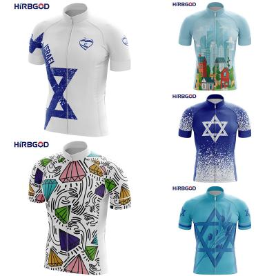 China HIRBGOD Breathable For Israel Pattern Polyester Lightweight Various Styles Mens Short Sleeve Cycling Clothing Bike Tank Top for sale