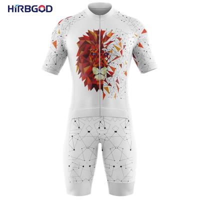 China HIRBGOD 2022 New Tri Tank Lion Cartoon Print Bike Breathable Quick Dry Bicycle Tri Wear Raglan Sleeve Outdoor Cycling Tri Tank For Men for sale