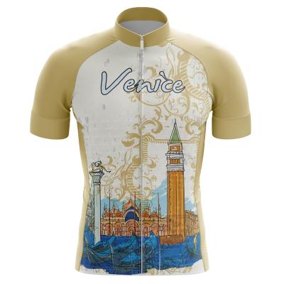 China Venice Cycling Breathable Cycling Jersey Men's Clothing Cycling Wear HIRBGOD TYZ706-01 Italy Short Sleeve Cycling Jersey Top for sale