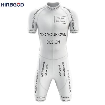 China Wholesale Men's HIRBGOD Team Cycling Jersey ODM&OEM Service Triathlon Trisuit Breathable Custom Collarless Raglan Sleeves Triathlon Jersey for sale