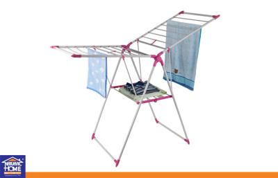 China Folding and Portable Telescopic Clothes Rack , Balcony Metal Clothing Hanger and Dryer for sale