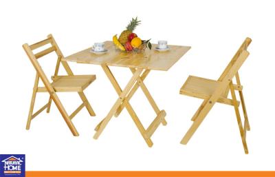 China Wood Square Folding Dinning Table and Chairs Sets , Dining Room Wooden Table with Chairs for sale