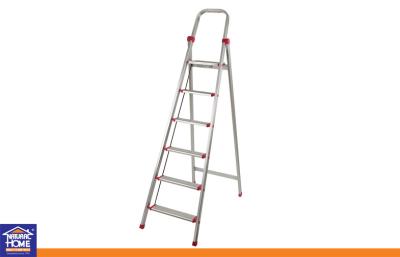 China Space Saving Foldable6 Steps Aluminium Ladder for Home , Metal Folding Ladder for sale