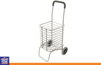 China 2 Wheels Aluminum Handle Folding Shopping Carts / Metal Shopping Trolley for sale