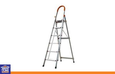 China Multi-use 6 Steps Aluminium Step Ladders with Square Aluminum Tube for Library for sale