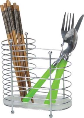 China Chrome Wire Chopsticks Rack Home Kitchenware Knife and Fork Caddy for Kitchen Room for sale