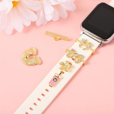 China Diamond and Metal Decoration of Watch Band Accessories for Apple Watch Strap with Cute Diamond Designs with Metal Fast Shipping for sale