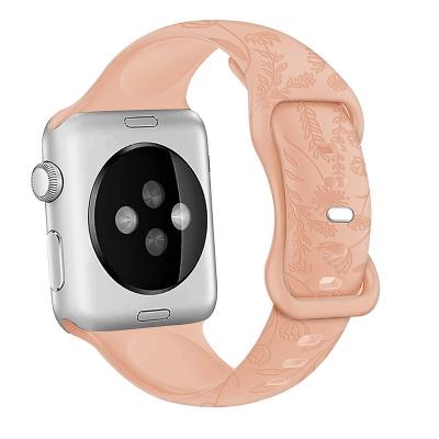 China Luxury Curved Design Silicone Strap For Apple Watch Band Accessories OEM/ODM Orders Are Support With Small Moq for sale