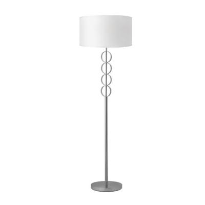 China High Quality Modern Hotel Floor Lamp Brushed Nickel Fabric E26 Lamp Holder 60W Floor Lamp For Europe USA Australia for sale