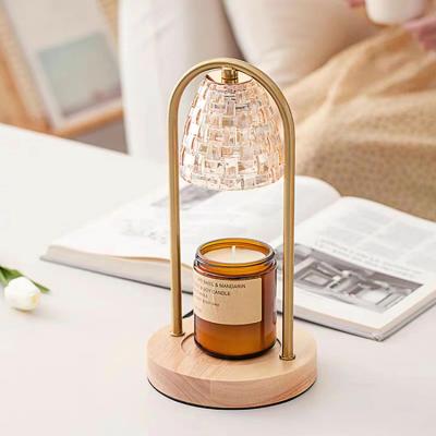 China Electronic Flameless Metal Candle Light Scented Candle Melter Dimmable Tiered Melting Lamp Warmer with Timer for sale