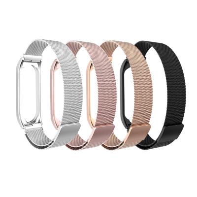 Chine Replacement Metal Stainless Steel Ultra Thin Strap For Original MI Band 3 Millet 4 Miband Strap 3/4 NFC Smart Watch Magnet Buckle à vendre