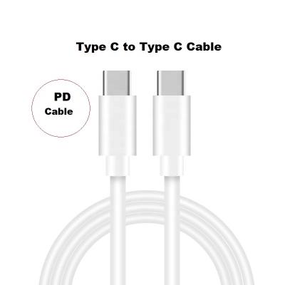 China 3A Fast Charging Type C To Type C Band Data Cable 5V 3A 60w White PD USB-C Fast Charging Cable For Computer For Phone for sale