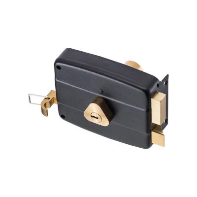 China CRITERIA Anti-theft Rim Lock Door Middle East Rim Lock Brass Cylinder with Brass Latch 100/120/140mm for sale