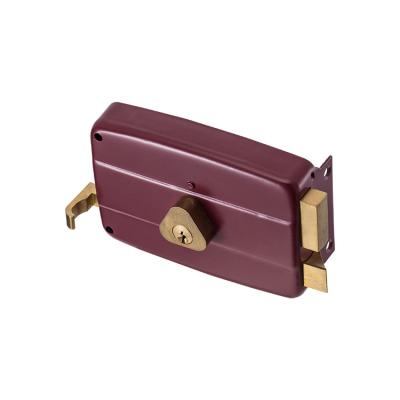 China South Africa Door Point Door Lock Mechanical Reliable Brass Cylinder Multi Rim Lock With Brass Bolt 100/120/140mm for sale