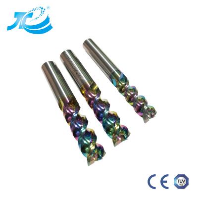 China DLC End Mill For Aircraft  Aluminum High Speed High Finishing Cnc Tool Milling Cutter Machine Tool Colorful Co zu verkaufen