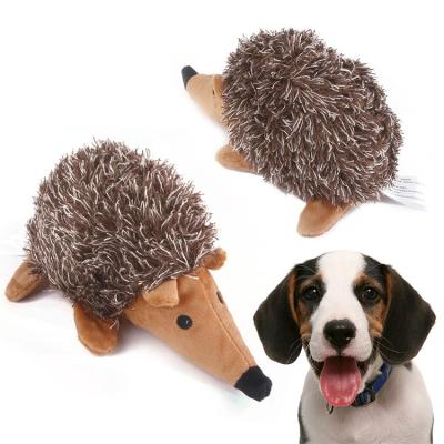 China Manufacturers Plush Dog Toy Hedgehog Shape Squeaky Molar Bite-Resistant Dog Interactive Stocked Pet Toy for sale