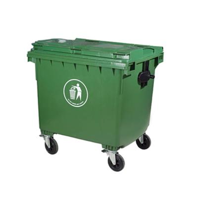 China Sustainable Hot Sale 660L Plastic Waste Bin For Outdoor Or Large Size Garbage Bin for sale