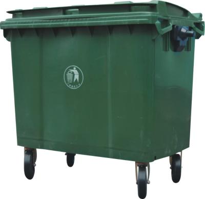 China Large Sustainable 660L Sidewalk Bin / Professional Waste Bin / Rear Load Bin for sale