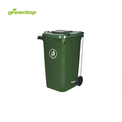 China Sustainable Outdoor HDPE Basket Trash Can Donation Bin Large 240L Garbage Bins for sale