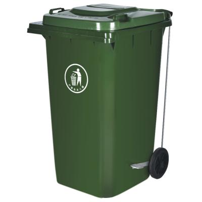 China Sustainable Cheap Plastic Bins Recycle Bin Pedal Plastic Bin 120 Liter Top 120l for sale