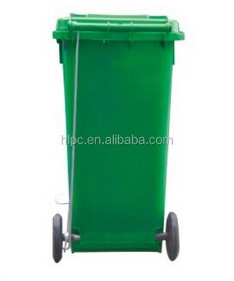 China Sustainable high capacity 50L 120L 240L moving trash can /moving ash containers /plastic waste bin for sale