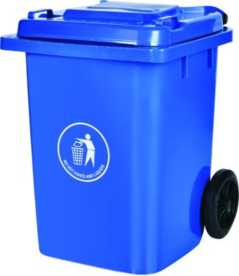 China Sustainable Outdoor Plastic 80L Trash Can With 4 Wheels Design Trash Can Or Decorative Trash Can for sale