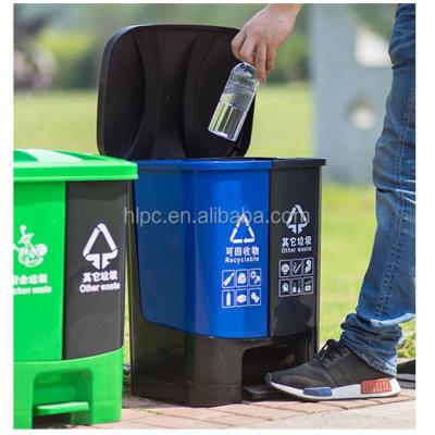 China Hot Sale 20L Double Trash Cans / Sustainable Hot Garbage Bins With Pedal For Sale for sale