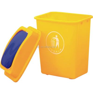 China Sustainable Top 20L Green Plastic Bin Recycle Bin Color Code for sale