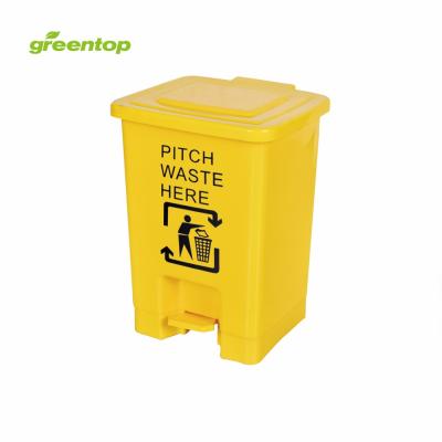 China Hot Sale 15L Foot Pedal Wholesale Plastic Yellow Medical Waste Bin Viable Good Quality Bio With Competitive Price for sale