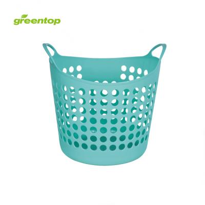 China Foldable Handles Soft Dirty Plastic Laundry Hamper Laundry Baskets for sale