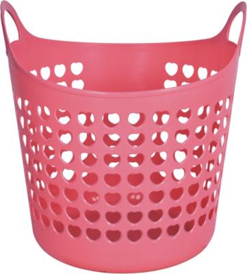 China Eco - Friendly Chinese Wholesale 38L Lundry Plastic Basket For Dirty Clothes for sale